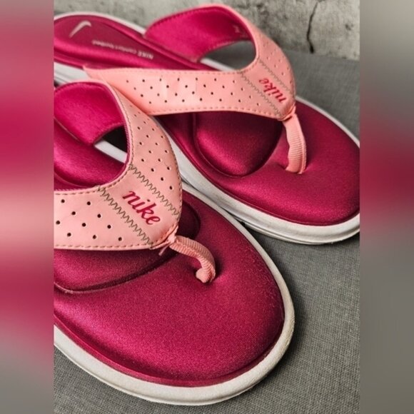 NIKE Women's Comfort Thong Sandal White/Pink - Picture 4 of 7